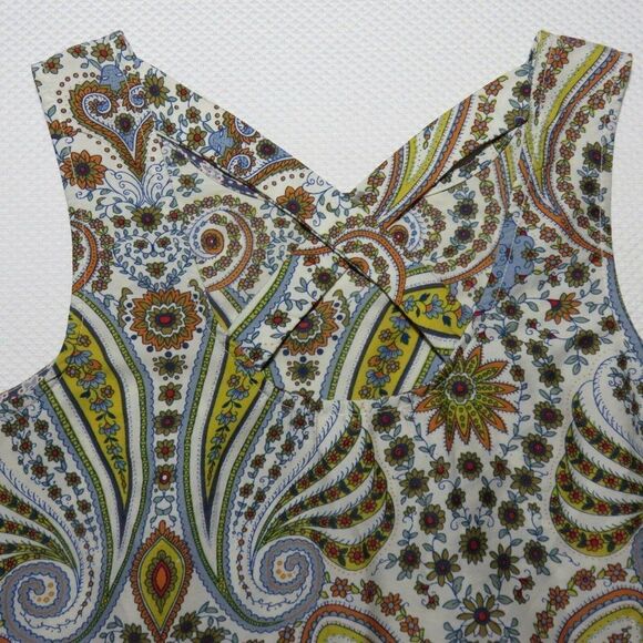 Band of Gypsies XS White Blue Orange Yellow Floral Boho Festival Dress - Picture 6 of 7